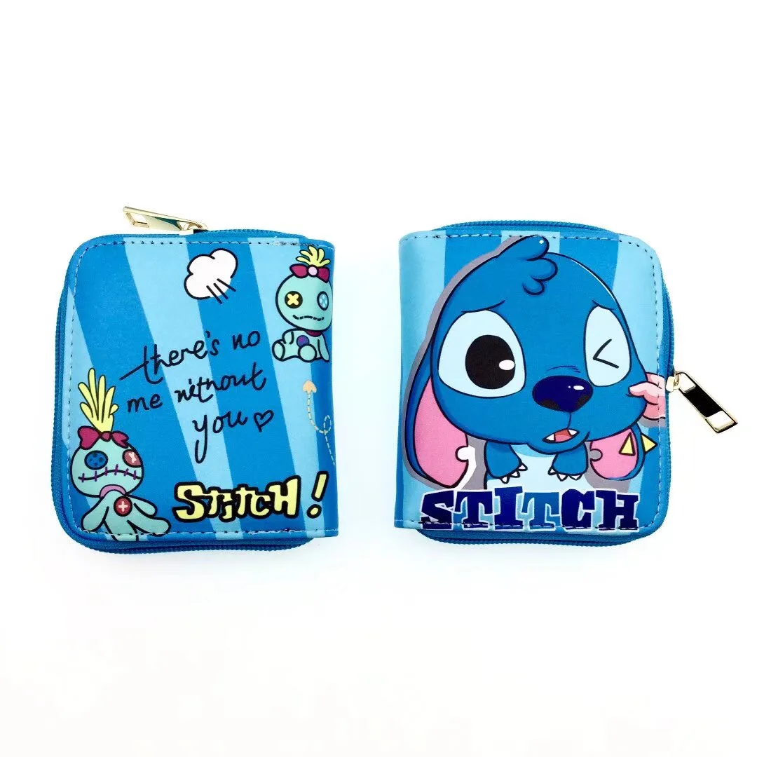 Neue vielseitige Anime Paar Stich Cartoon Münz geldbörse kurze süße Student Kinder Jungen und Mädchen Reiß verschluss Brieftasche Geburtstags geschenk