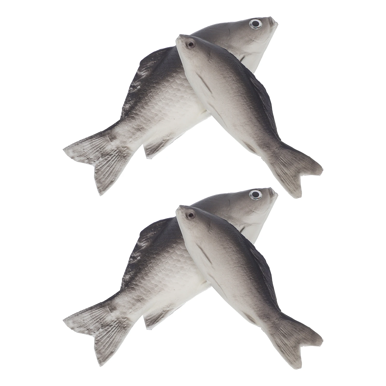 

4Pcs Realistic Fake Fish Prop Set Lifelike Artificial Sea Fish Photography Kitchen Display Marine Animal Sculpture Decoration