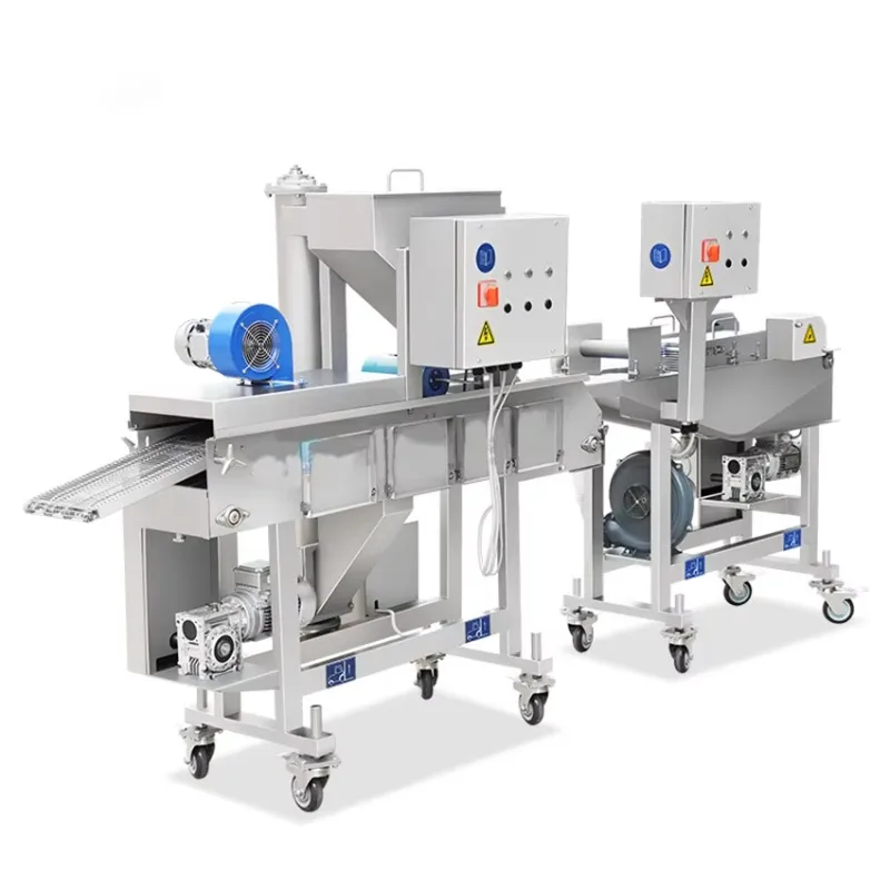 Electric Hamburger Patty Production Line Small Scale Forming Breading Flour Coating for Beef Fried Patty Custom