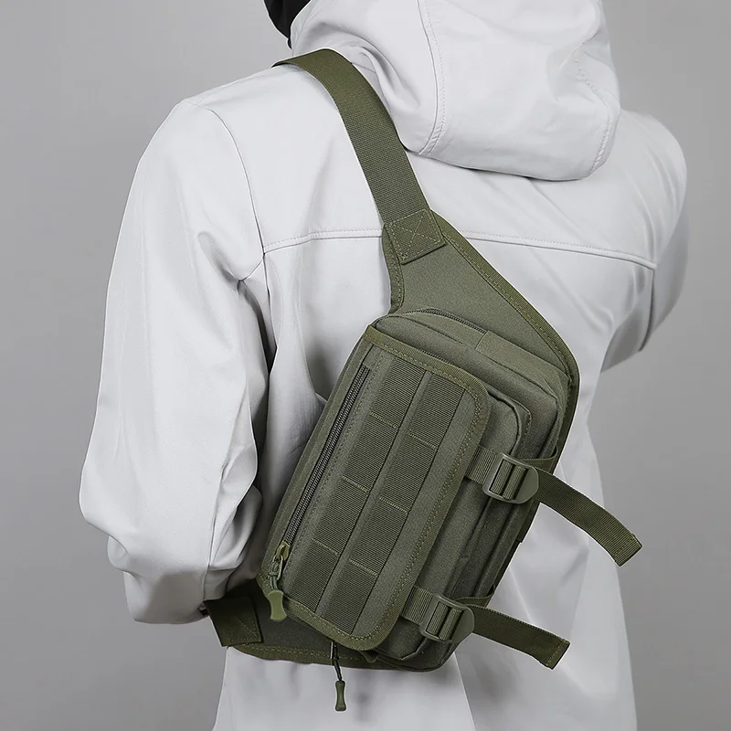 حقيبة صدر كاجوال للرجال، تخزين متعدد الأقسام، حقيبة كتف رياضية، مناسبة للأنشطة الخارجية مثل المشي لمسافات طويلة وركوب الدراجات وما إلى ذلك #2