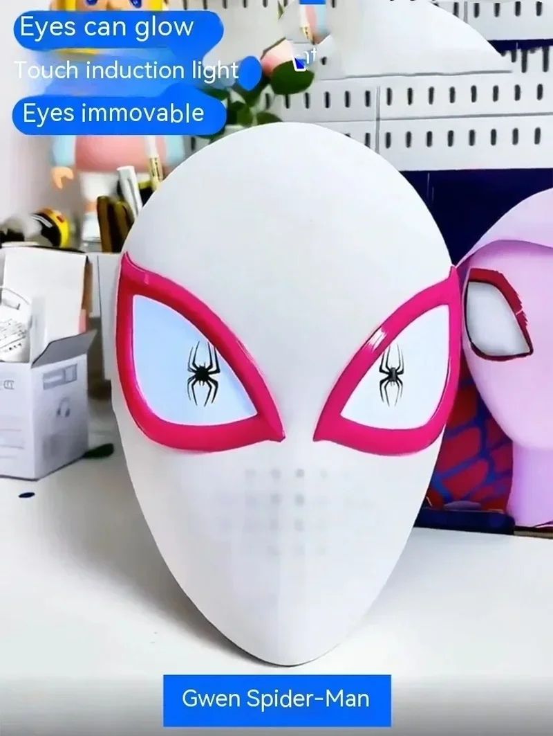 NEW Mascara Miles Spiderman Headgear Cosplay Moving Eyes Electronic Mask Spider Man 1:1 Remote Control Toys For Adults Xmas Gift