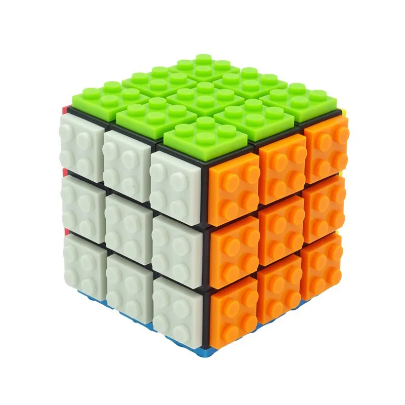 Building Blocks Cube Puzzle Decompression Fidget Toy Magic Cube Intelligence Assembled Puzzle Educational Toy for Children Gift