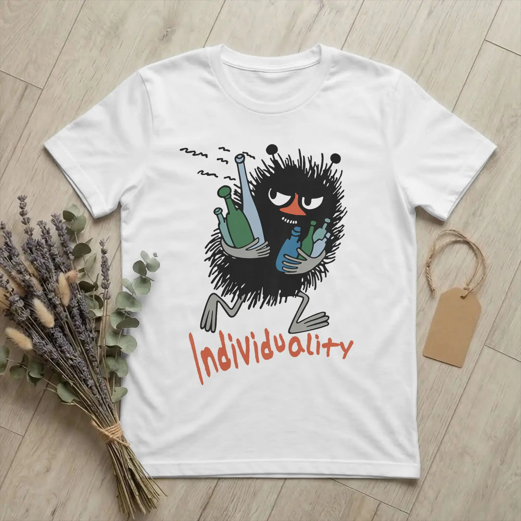 Men Women's Moomings Stinky Individuality T Shirt 100% Cotton Tops Vintage Short Sleeve Round Collar Tees Gift T-Shirt
