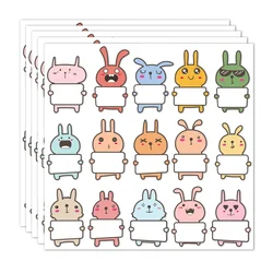 45-75Pcs Cute Animal Stickers 15 Designs Blank Word Stickers For Schools Kids Stickers For Scrapbooking Stationery Name Stickers