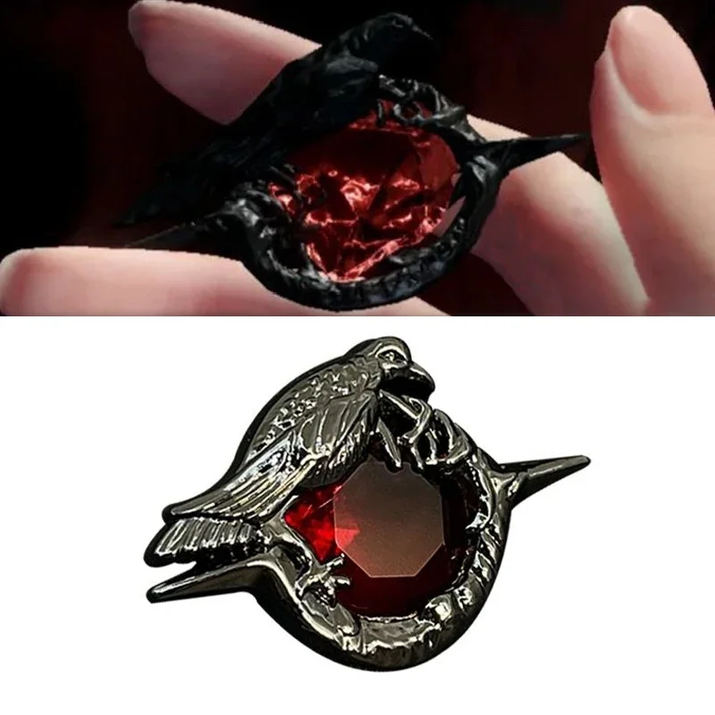 Game Love and Deepspace Cosplay Badge Sylus Unisex Crow Alloy Lapel Pin Accessories Prop Brooch Jewelry