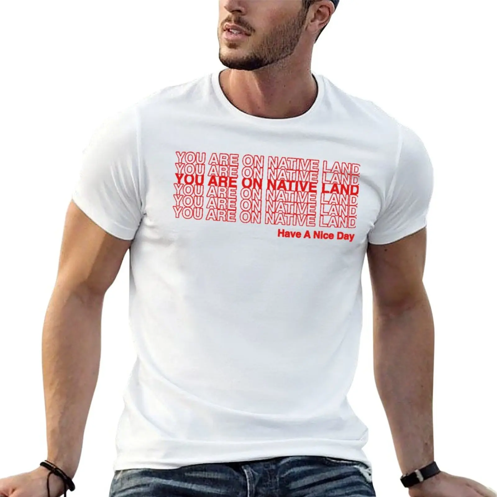 YOU ARE ON NATIVE LAND T-Shirt Urban Casual Loose Fit Tee