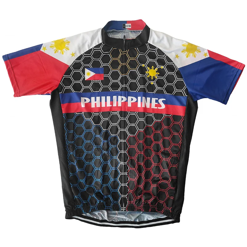 Philippines Sleeve  Fashion Short Cycling Jersey Bike Clothes Breathable Bib Bicycle Sportwear Maillot Ropa Ciclismo Sport Tops