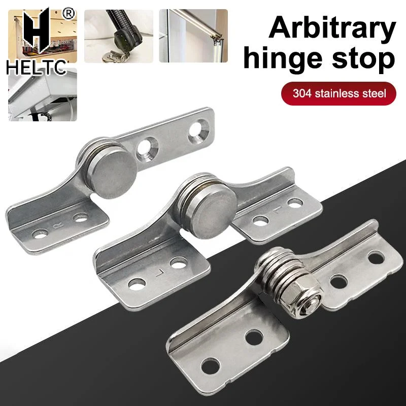 1Pcs Adjustable Arbitrary Hinge Stop 304 Stainless Steel Damping Hinge Nothing Frame Hinge Damping Shaft Positioning Hinge