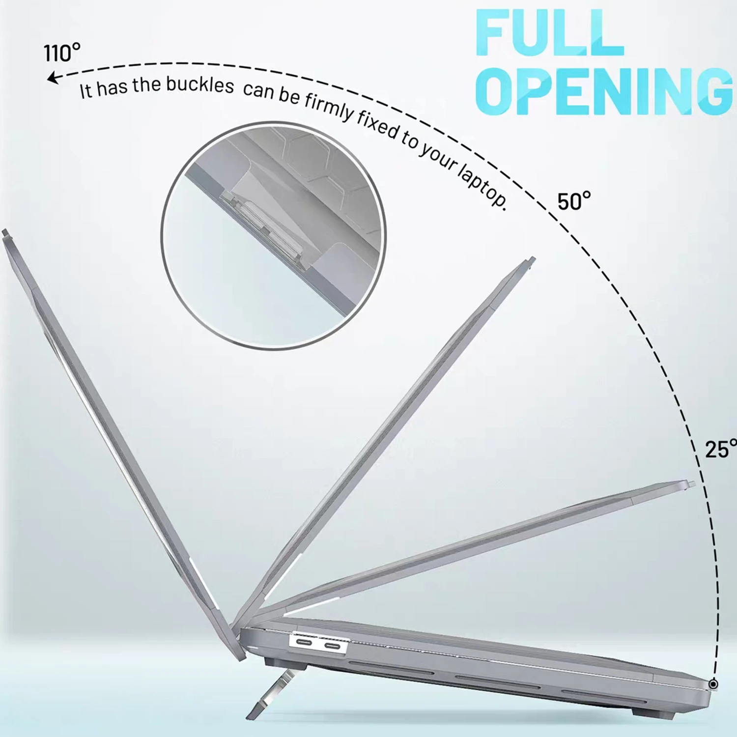 Compatível com MacBook Pro 14 16 polegadas Case M4 M3 M2 M1 Pro/Max, capa rígida de TPU resistente com suporte e pele de teclado