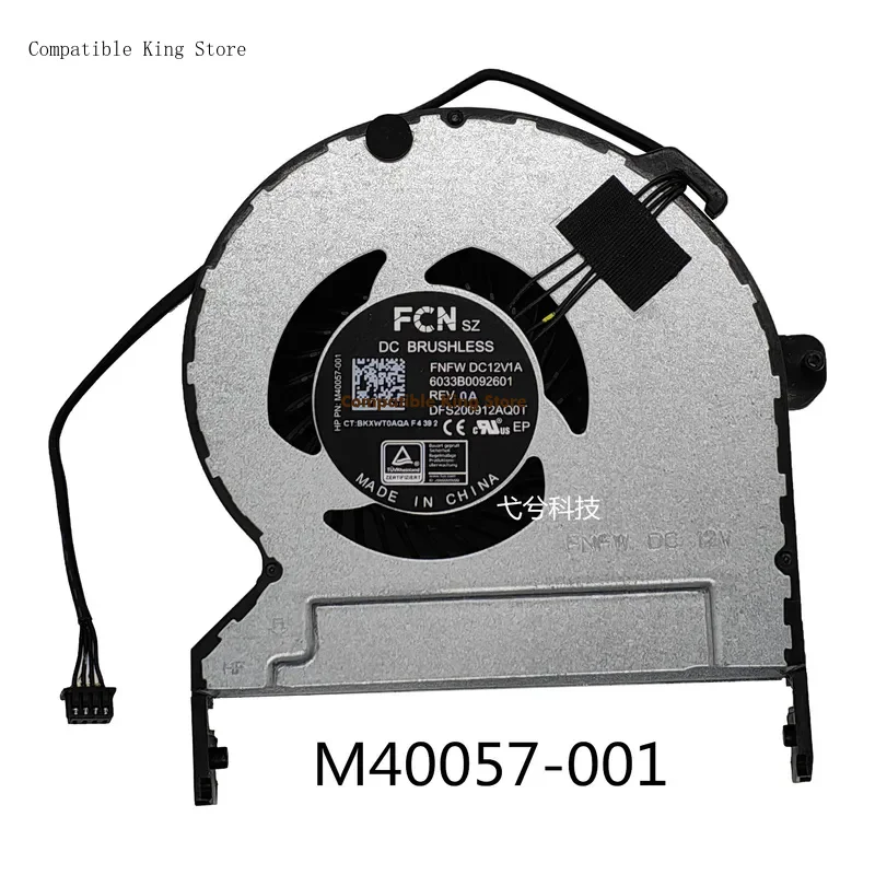 X NEW GPU Cooling Fan for HP Z2 Mini G5 Workstation RTX3000 M40057-001 DFS200912AQ0T FNFW DC12V 0.85A 28 millimeters Thick
