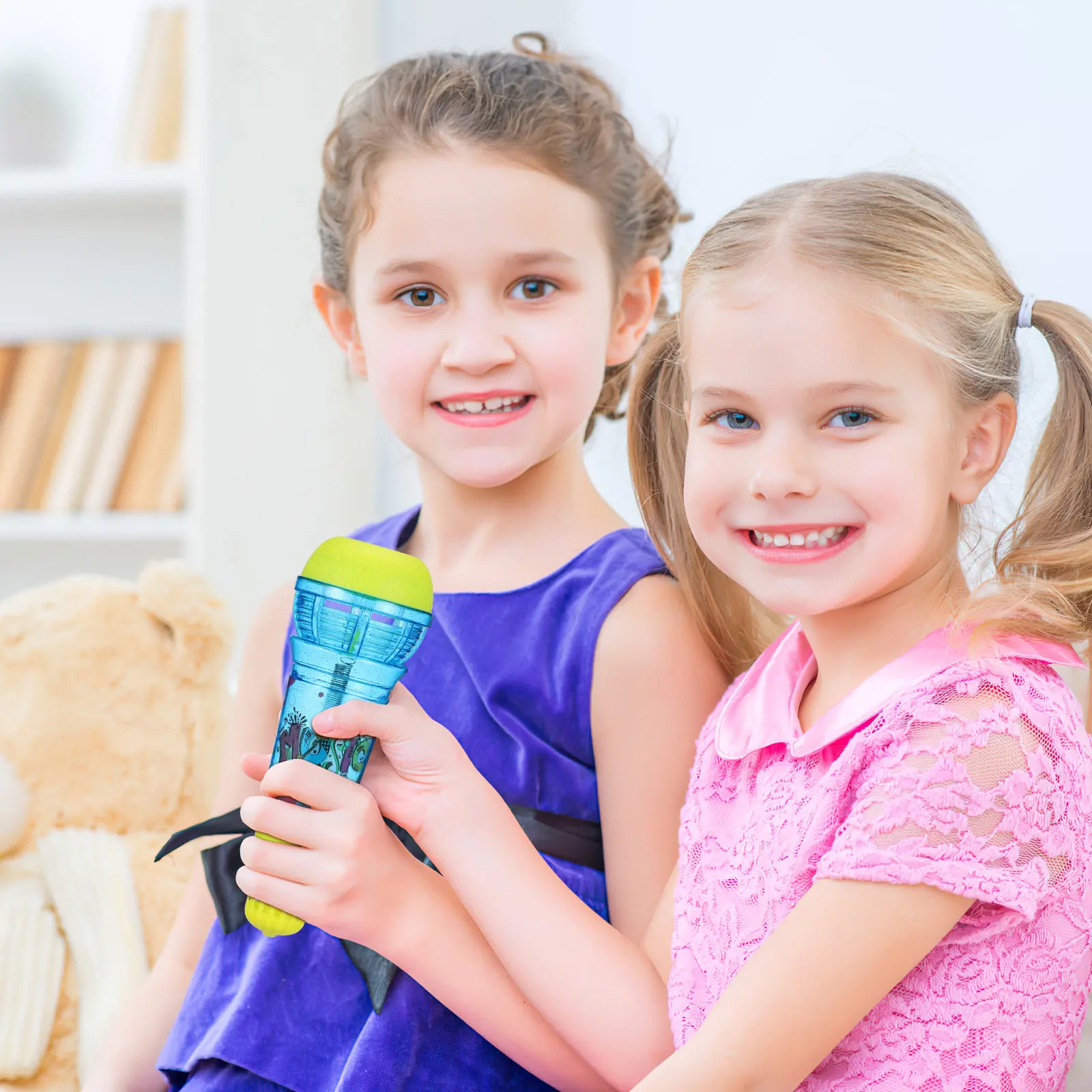 

Игрушечные микрофоны с эффектом эха, реквизит для журналистов, косплей-аксессуары, украшения для караоке-вечеринок, забавные детские сценические принадлежности