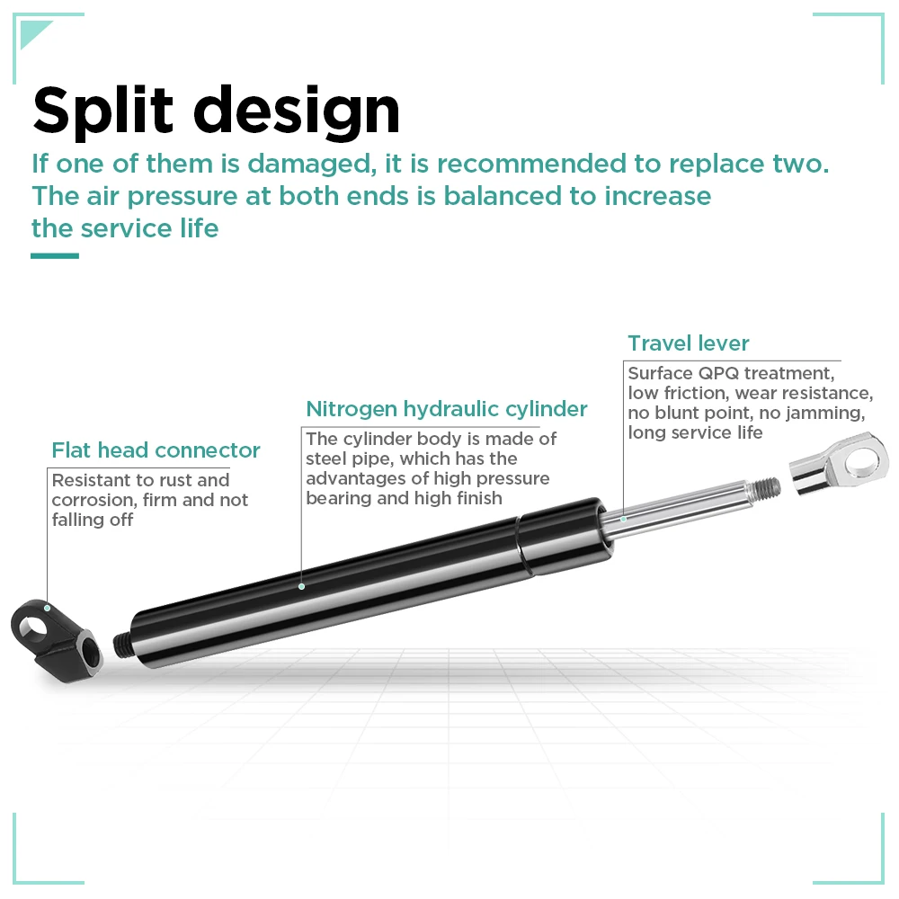 Amortisseur de hayon arrière de voiture, barre de vérin à gaz, ressort à gaz pour Toyota Hilux, Vigo, SR5, 2005-2011, support le plus récent, 1 pièce