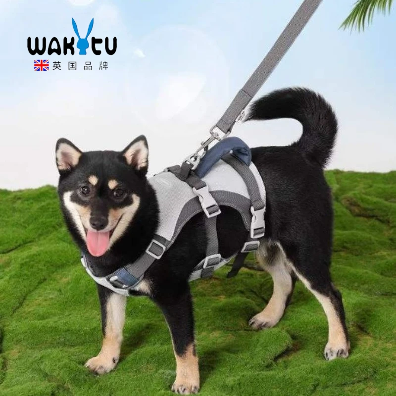 

Wakytu Cooling Dog Harness Summer Heatstroke Prevention Anti Pull Reflective Breathable Lightweight Pet Vest for Outdoor Walking
