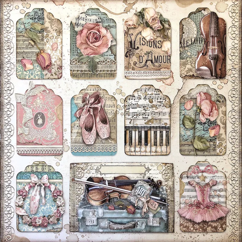 Baleriny Vintage naklejki z kreskówek Rzemiosło i naklejki do scrapbookingu książka Etykieta studencka Dekoracyjna naklejka zabawki dla dzieci