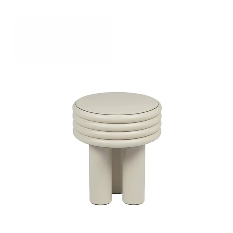 

Modern simple light luxury designer living room side model room abstract coil low stool combination furniture