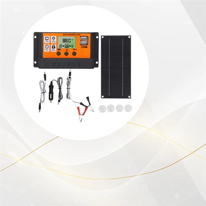 ABAC-600W مجموعة اللوحة الشمسية مع 100A 18 فولت جهاز التحكم في الشحن شحن الطاقة الشمسية لنظام مقطورة قارب التخييم في الهواء الطلق RV