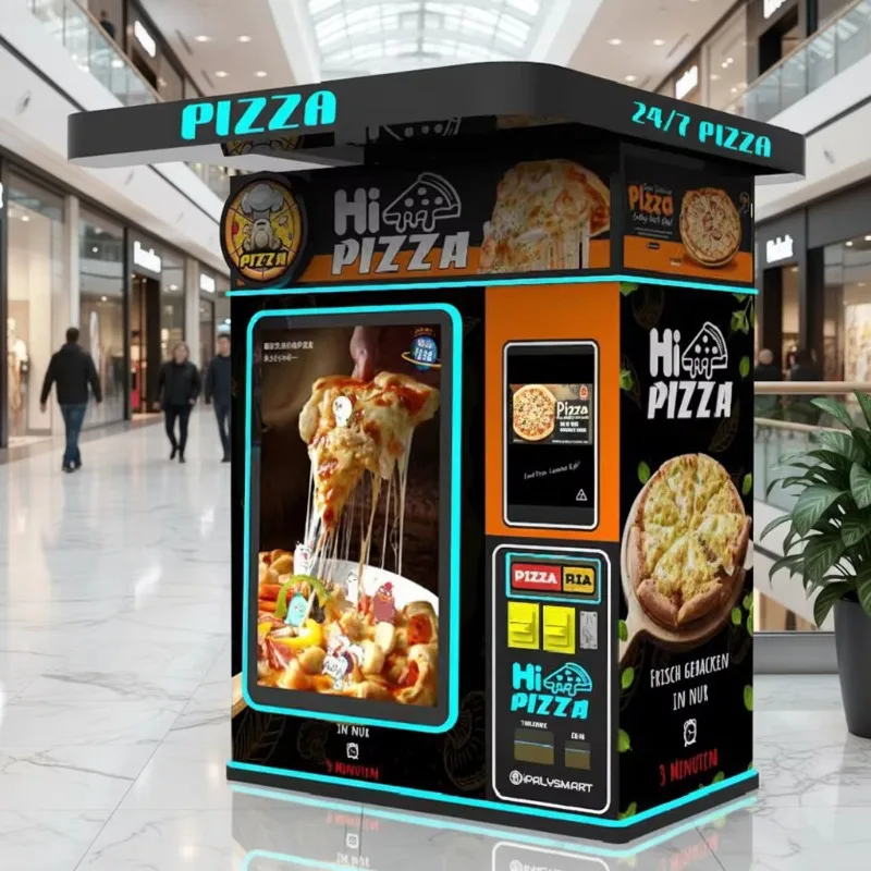 Auto Express Cartoon Pizza Vending Robot with Infrared Oven Intelligent Pizza Machine Pizza Vending Machine