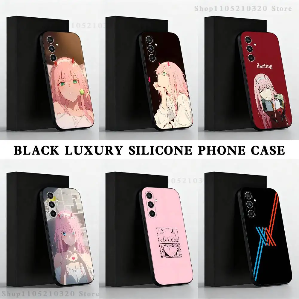 

D-DARLING in the FRANXX 02 Phone Case For Samsung S 25,24,23,22,30,21,10,9,Ultra,Plus,Lite,FE,4,5 G Black Soft Case