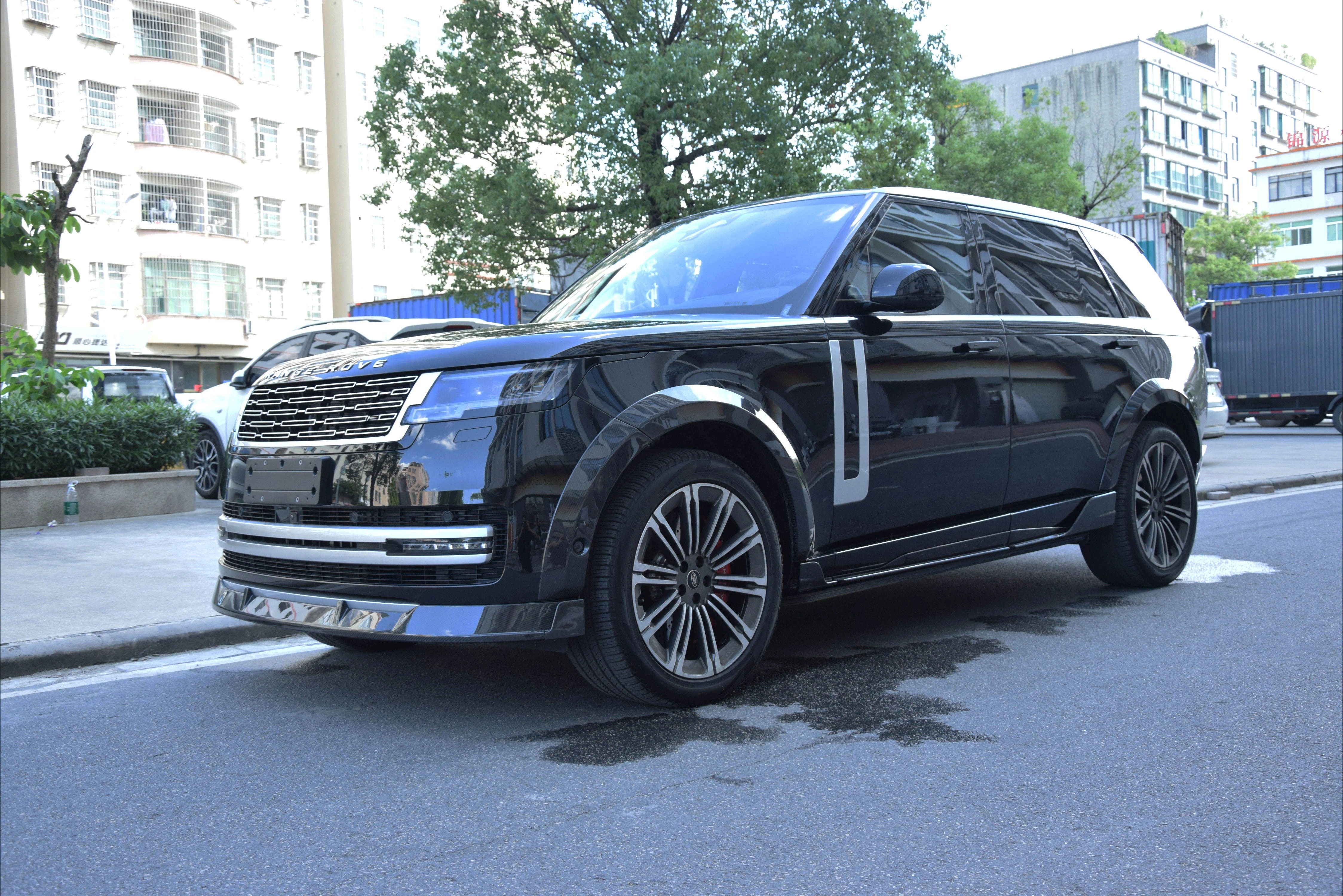 Classic Car Restomod Body KitsReal Carbon Fiber Body Kit For Range Rover Vogue 2023+ Upgrade Wide Body Wheel Arch Front Lip Gril