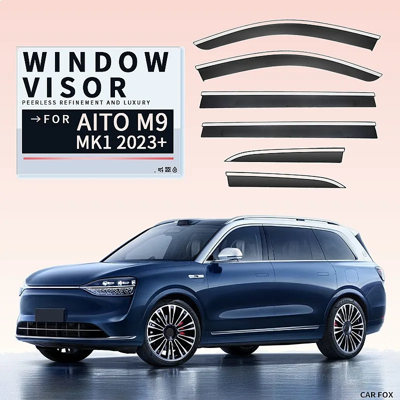 

4/6Pcs AITO M9 2023+ Car Window Visor Rain Sun Shade Awning Side Windshield Shelter Auto Accessories
