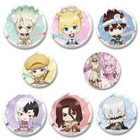 TV Anime DR STONE Brooches on Backpack Cartoon Coplay Badge Ishigami Senkuu/Amber/Kohaku Cute Enamel Pins Jewelry Accessories