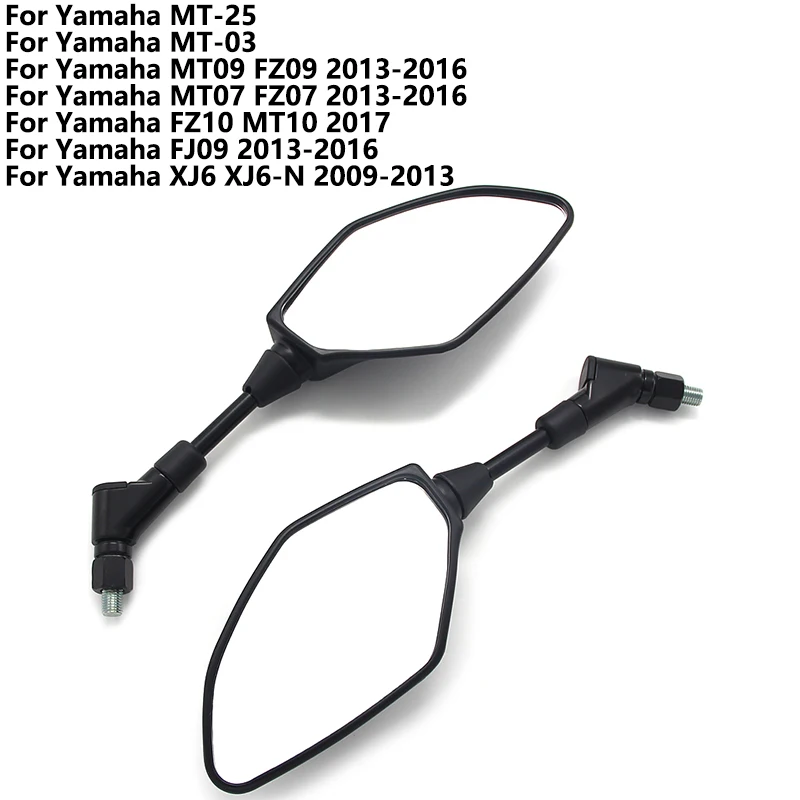 

Motorcycle Accessories Rearview Mirror Motorbike 10mm Black Side Mirrors For Yamaha MT-25 MT-03 MT09 FZ09 Motorcycles Mirror