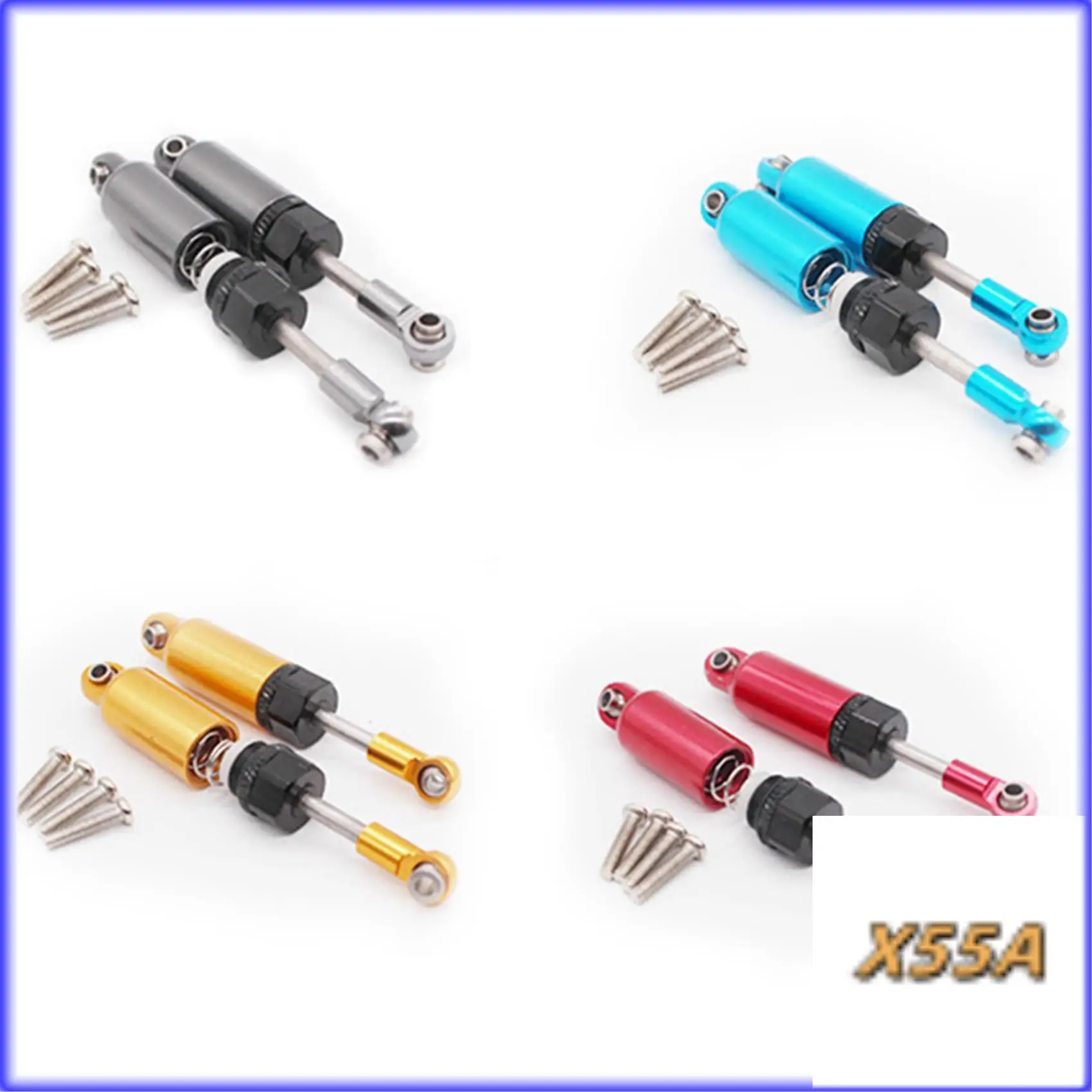 XX-8X für Wltoys Upgrade Metallstoßdämpfer A959-B A949 A959 A969 A979 1/18 RC Autoteile, Blau