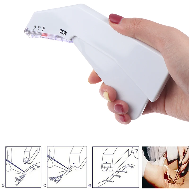 [CO]1Pc White 35W Disposable  Skin Stapler Surgery Sterile Skin Stitching Nail Puller[CO]