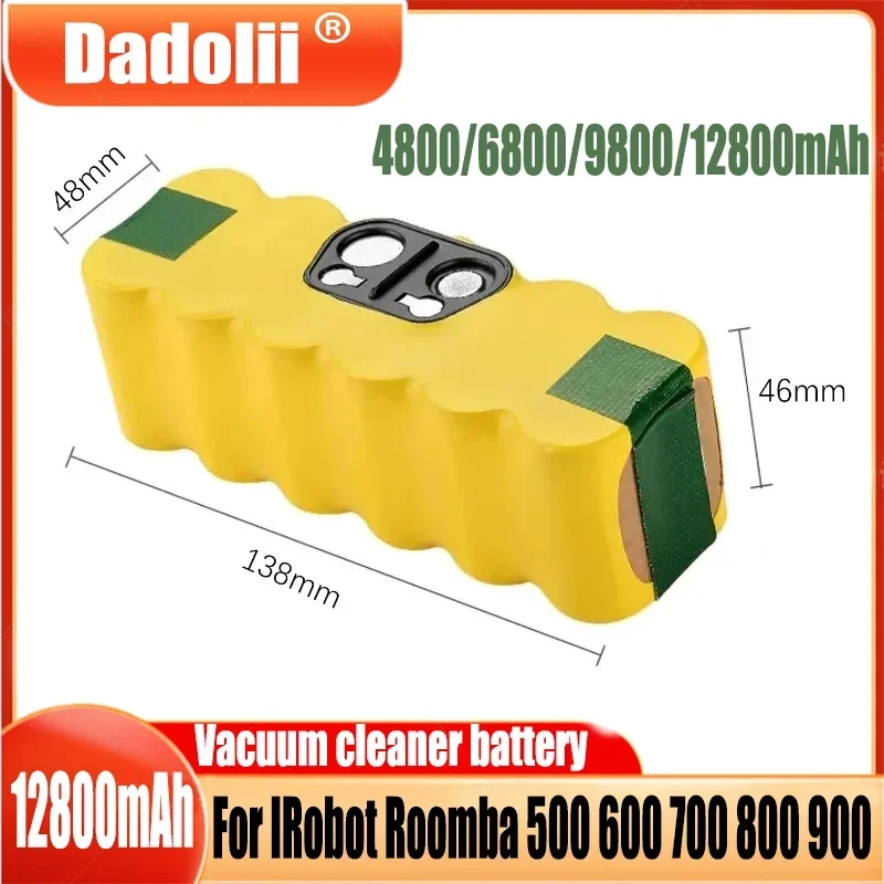 14.4V 6800mAh For iRobot Roomba Battery 500 600 700 800 900 595 620 650 780 890 Battery For Roomba Vacuum Cleaner Battery