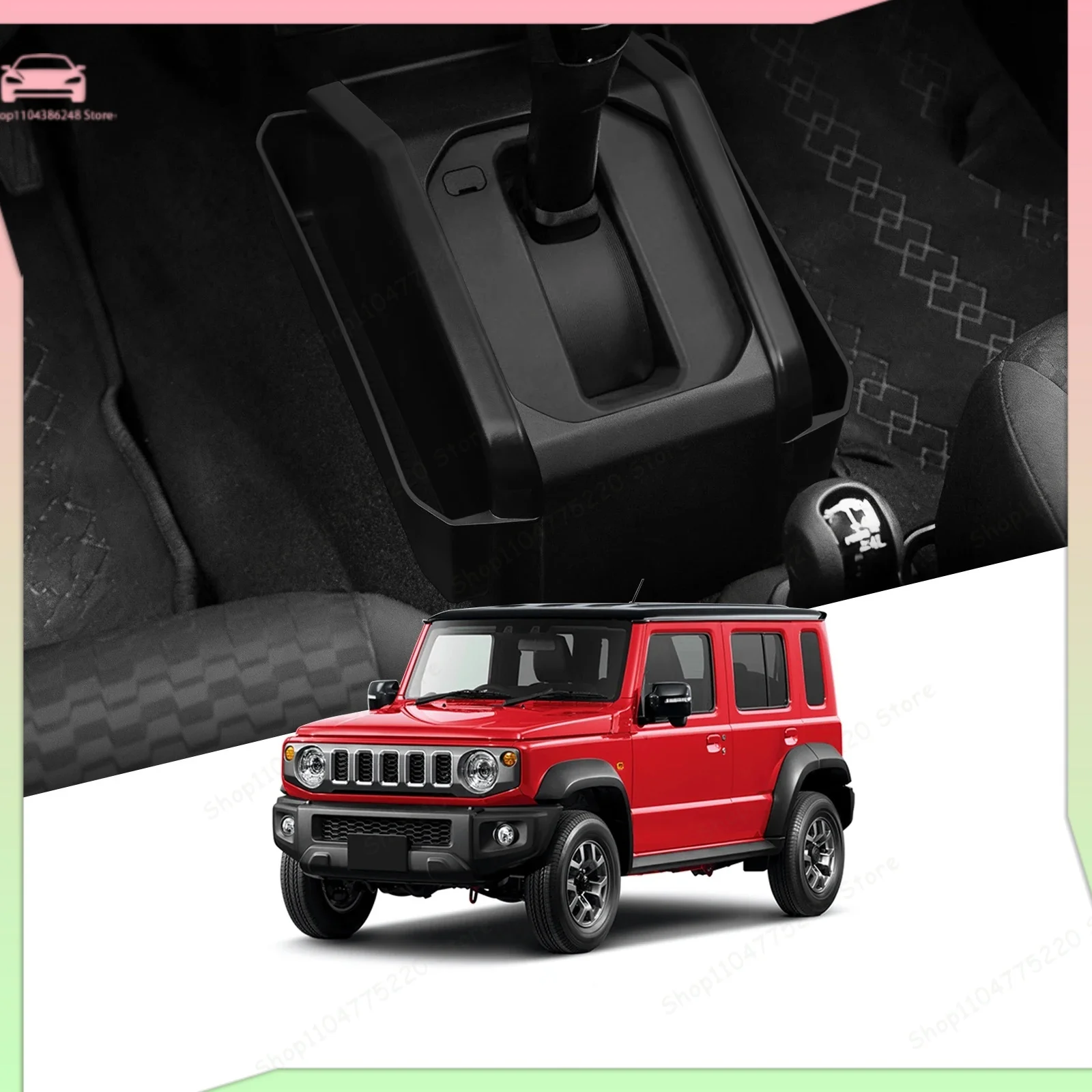 For Suzuki Jimny 2024 2025 Central Control Hanging Box ABS Car Tray 2pcs Organizer Interior Accessories Tidying Black