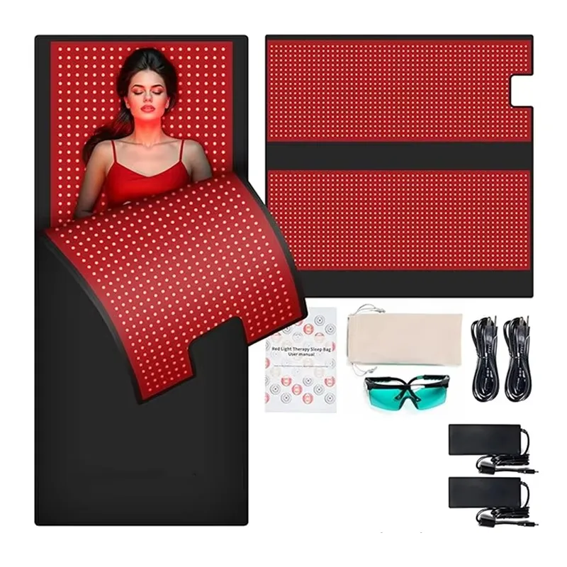 Red Light Therapy Bed Sleeping Bag 2520 Light Emitting Diode Chip Pad Full Body Infrared Red Light Therapy Blanket