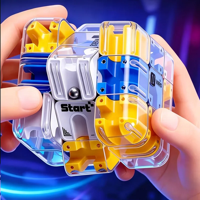 Difficult 3D Labyrinth Puzzle Maze Cube Logical Thinking IQ Challenge Brain Teaser for Adults & Kids Problem Solving Toys