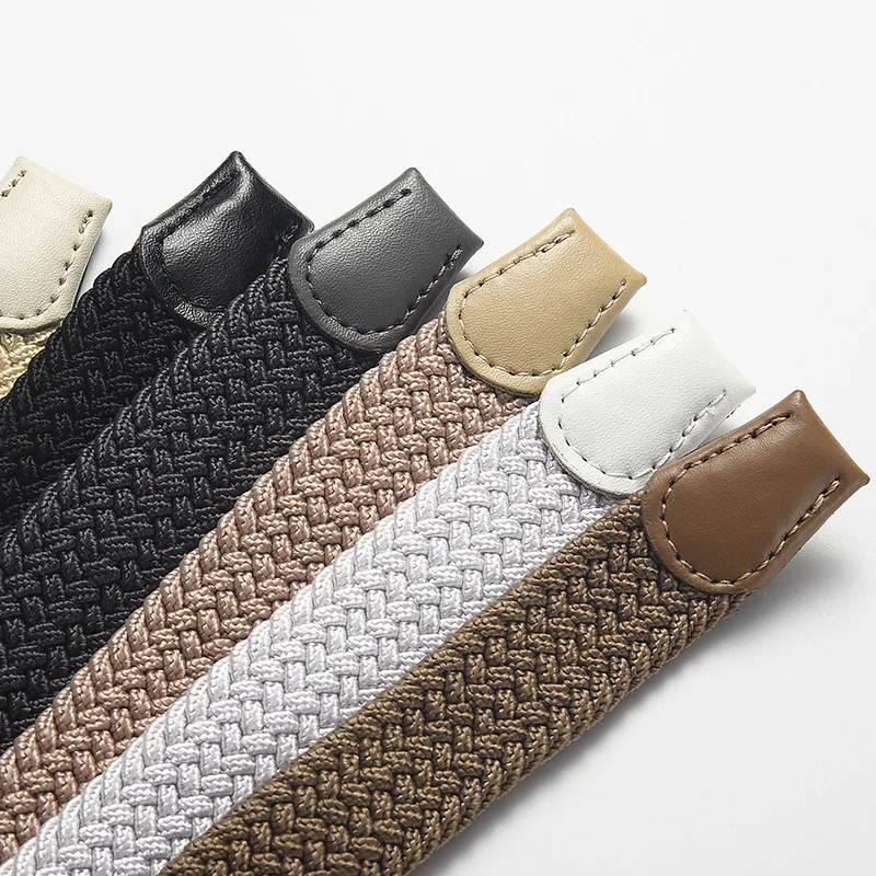 Modischer, elastischer, geflochtener Damengürtel im koreanischen Stil, robustes, geflochtenes Design, vielseitiger dekorativer Gürtel für Studenten, Unisex – Detail 5