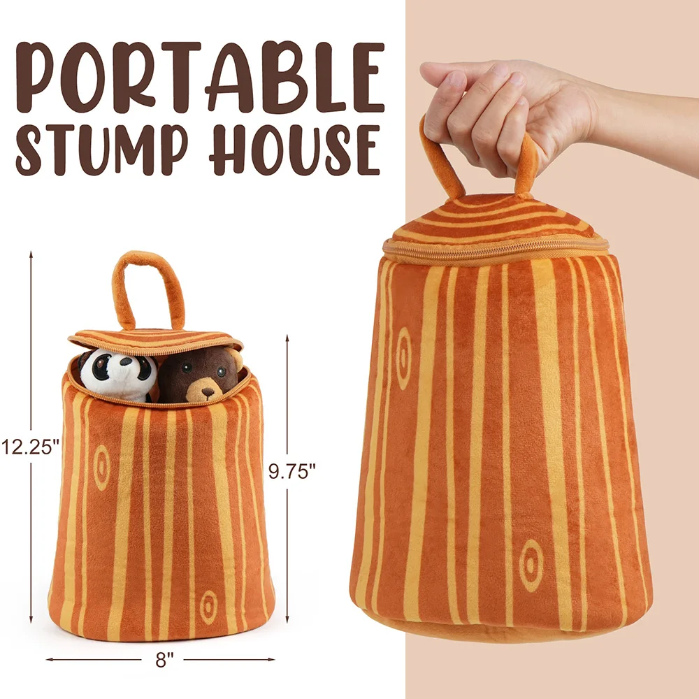 Stuffed Animals, 5 Small Forest Animals, Plush Toy for Kids Toddlers, Bears, Panda, Koala, Polar Bear Christmas Birthday Gifts