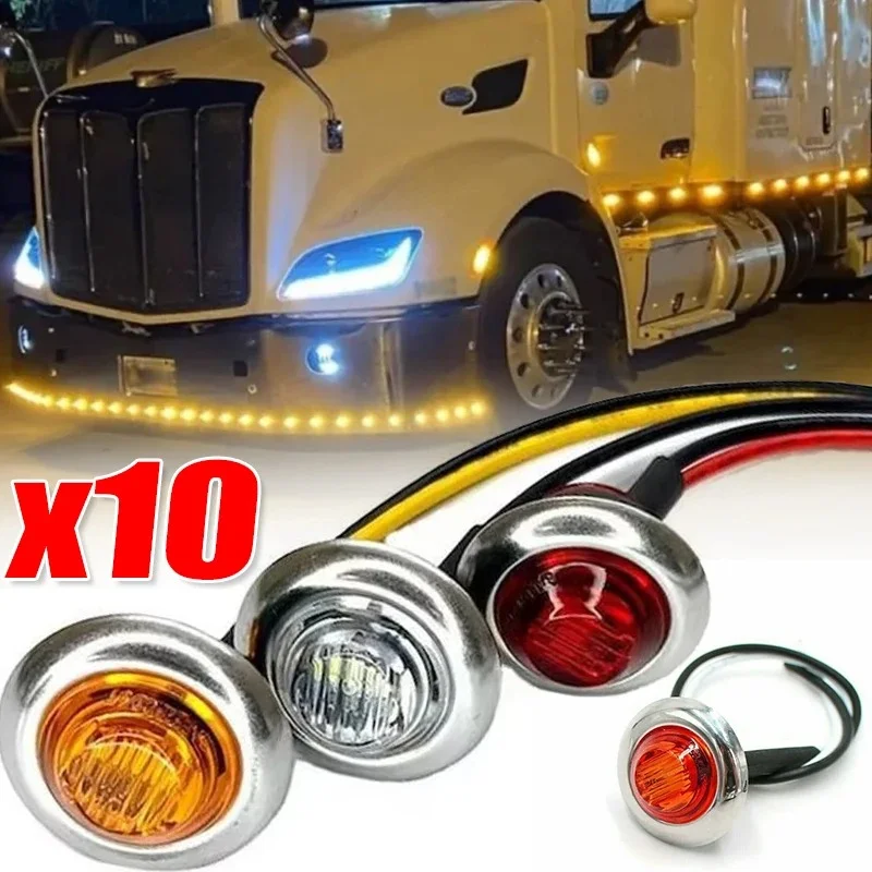 12V 24V LED Side Marker Lights Clearence Front Rear Indicators Light for Truck Car Van Caravan Boat Taillight Car Accessories