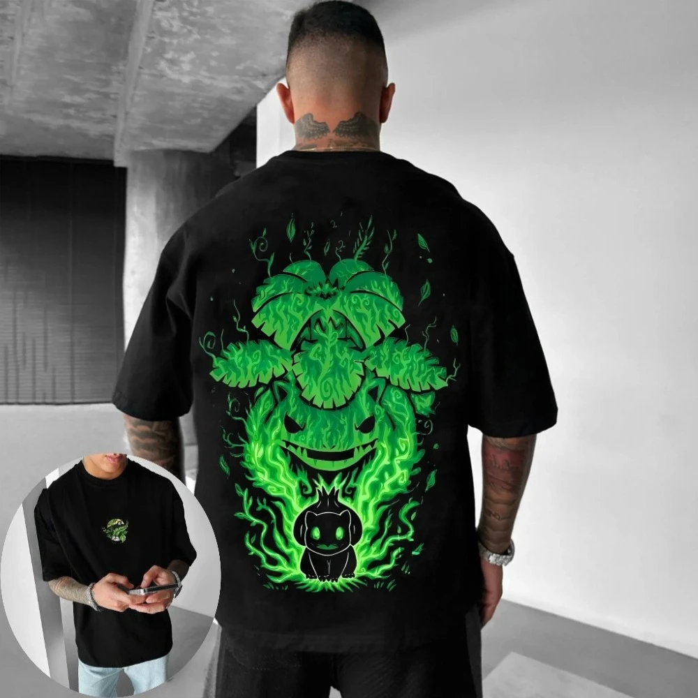 Pokémon Anime Magikarp Gyarados Bedrucktes T-Shirt Sommer Herren- und Damen-T-Shirt Trendy Loose Casual Y2K Kurzarm 2026 Neu – Detail 7