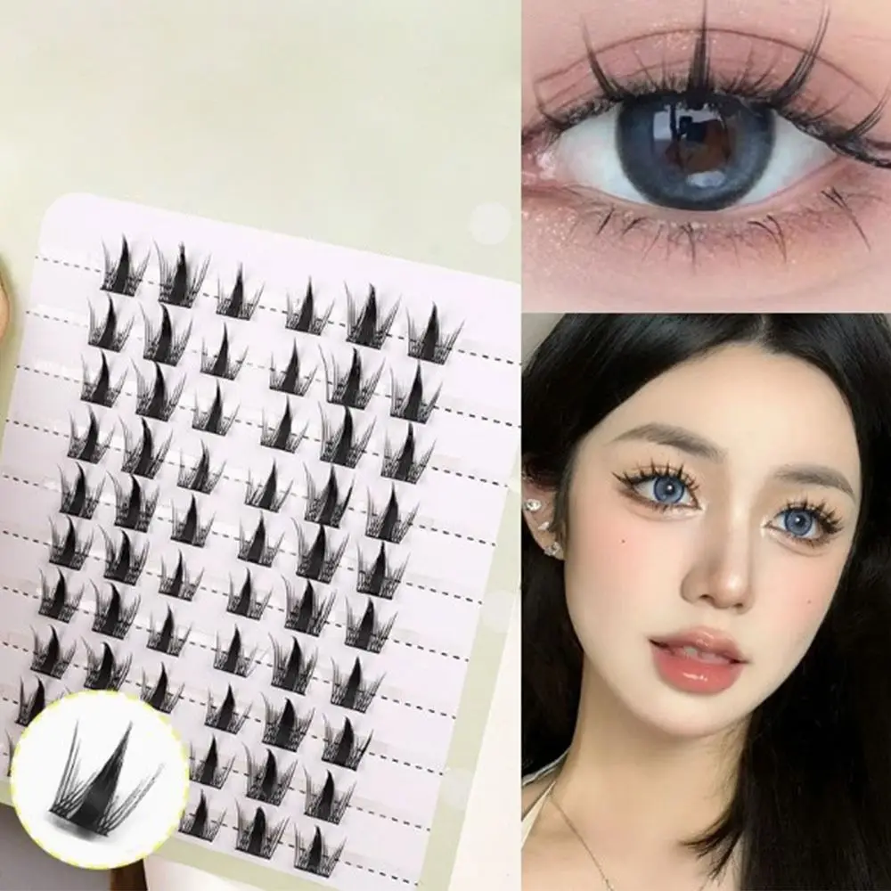Hoge Kwaliteit DIY Valse Wimpers 10 Rijen Zwarte Anime Wimpers Vos Pluizige Grote Gestoomde Rollen Wimpers