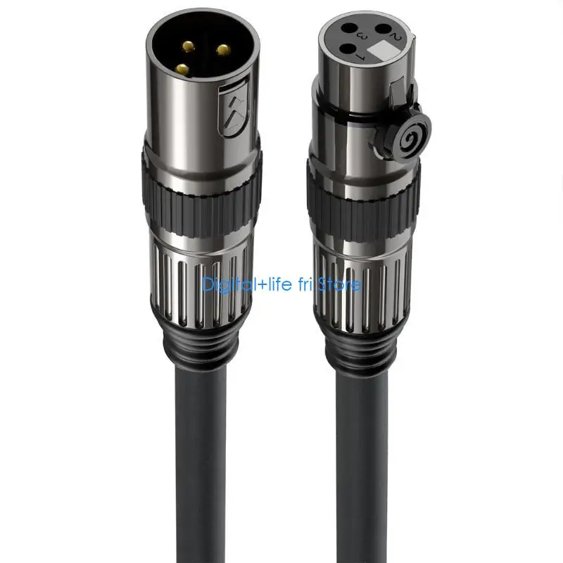 E06D Professional 3Pin Male to Female Microphone Cable OFC Adapter Cord High Durability for Mixing Consoles