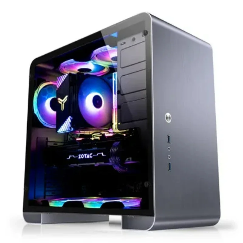 

Qiao Si Bo U4Plus Computer Host All Aluminum Chassis ATX Glass Side Transparent Support Long Graphics Card Bit MATX Mute