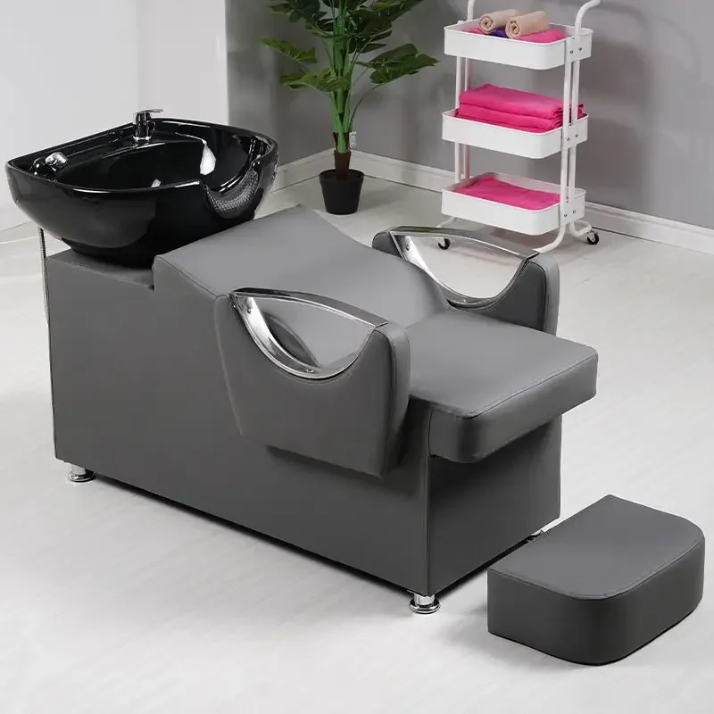 High Quality Hair Salon Furniture Backwash Wash Head Washing Bed Shampoo Chair For Salon