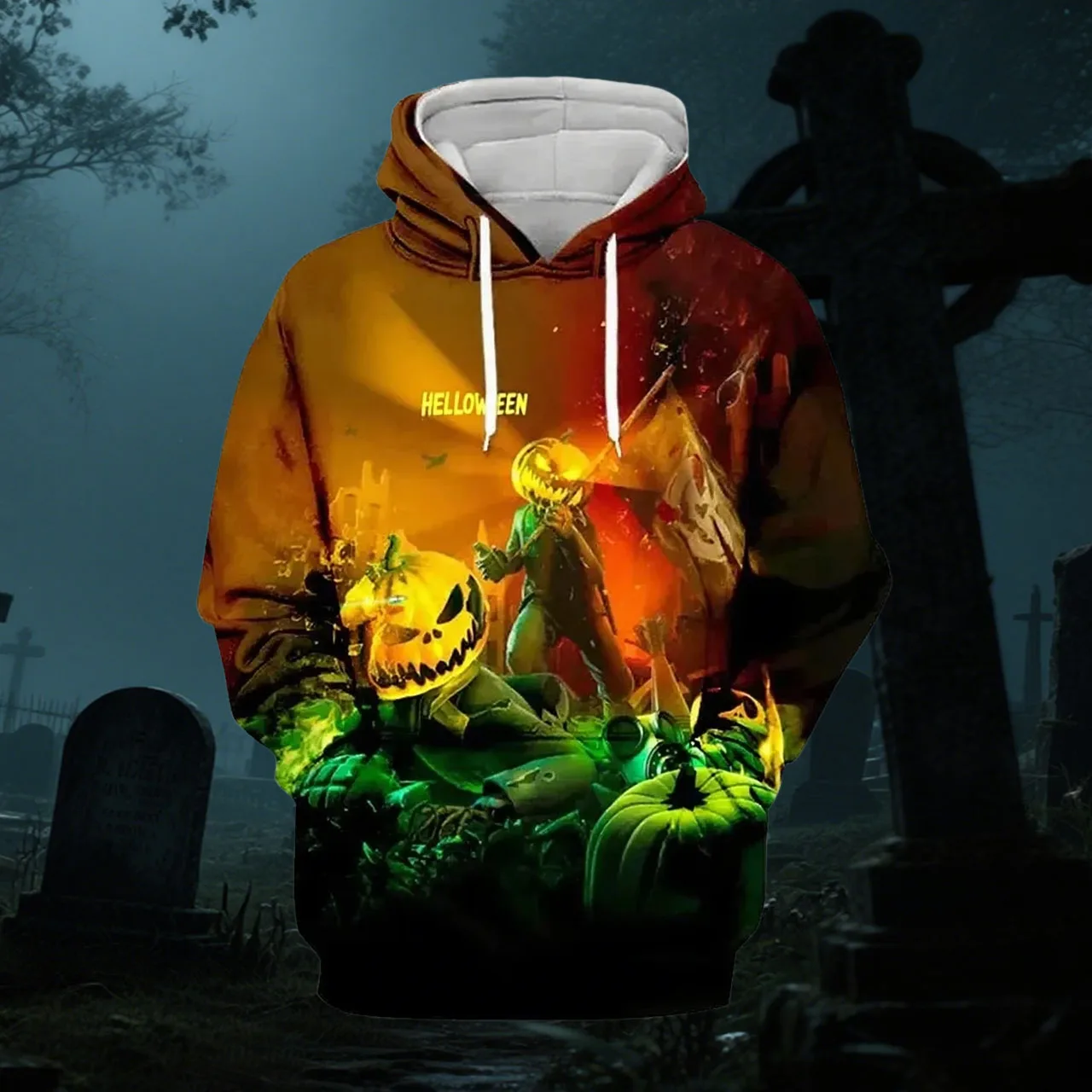 

Halloween Gifts Street Hip Hop Fashion Hot Selling Kids/Adults 3D Printed Long Sleeve Hooded Sweatshirt Casual Sports Pullover