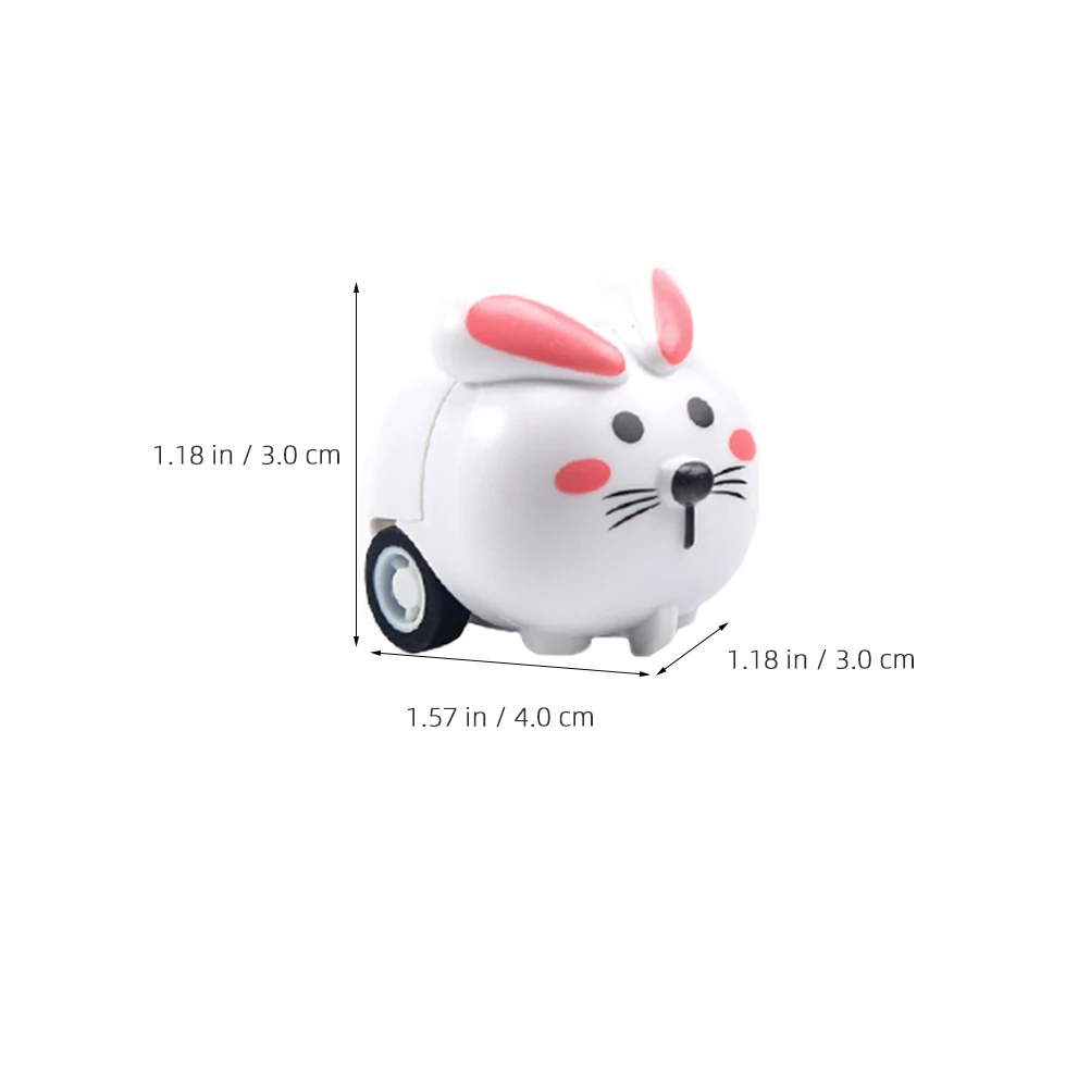 

5 Pcs Pull Back Car Cars Toys Friction Powered Mini Plaything Cartoon Animal Inertia Toddler