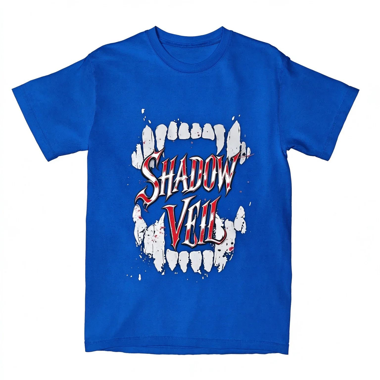 Shadow Veil Fangs Graphic Unisex T Shirt Summer Casual Short Sleeve Gothic Y2K Grunge Streetwear Tees Tops