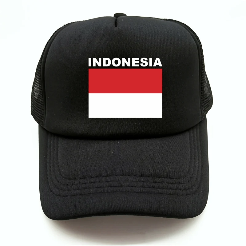 Indonesia Trucker Cap Summer Men Cool Country Flag Hat Baseball Caps Unisex Outdoor Mesh Net Caps