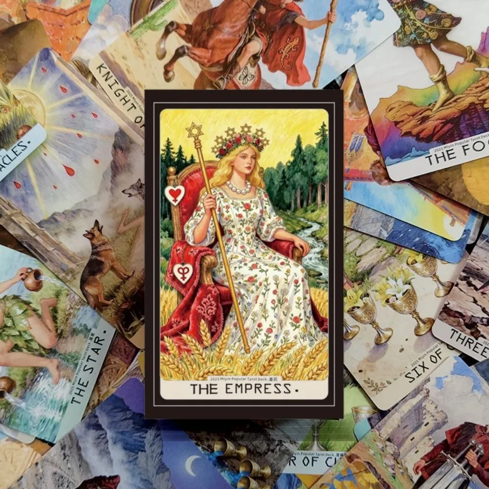 

Таро: Изысканная колода с художественными иллюстрациями - 78 карт для гадания - 10,3*6 см - Подарочный набор Таро для ведьм