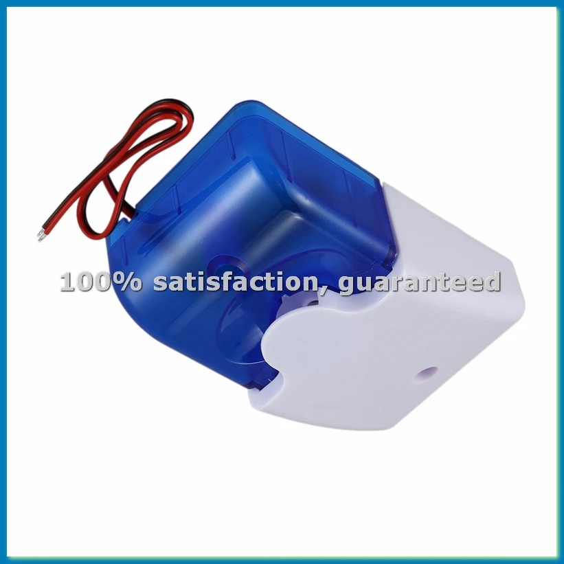 Mini Wired Strobe Warning Siren Dc 12V Sound Alarm Flashing Light Sound Siren Horn Home Security Alarm System 115Db Blue-SPMI