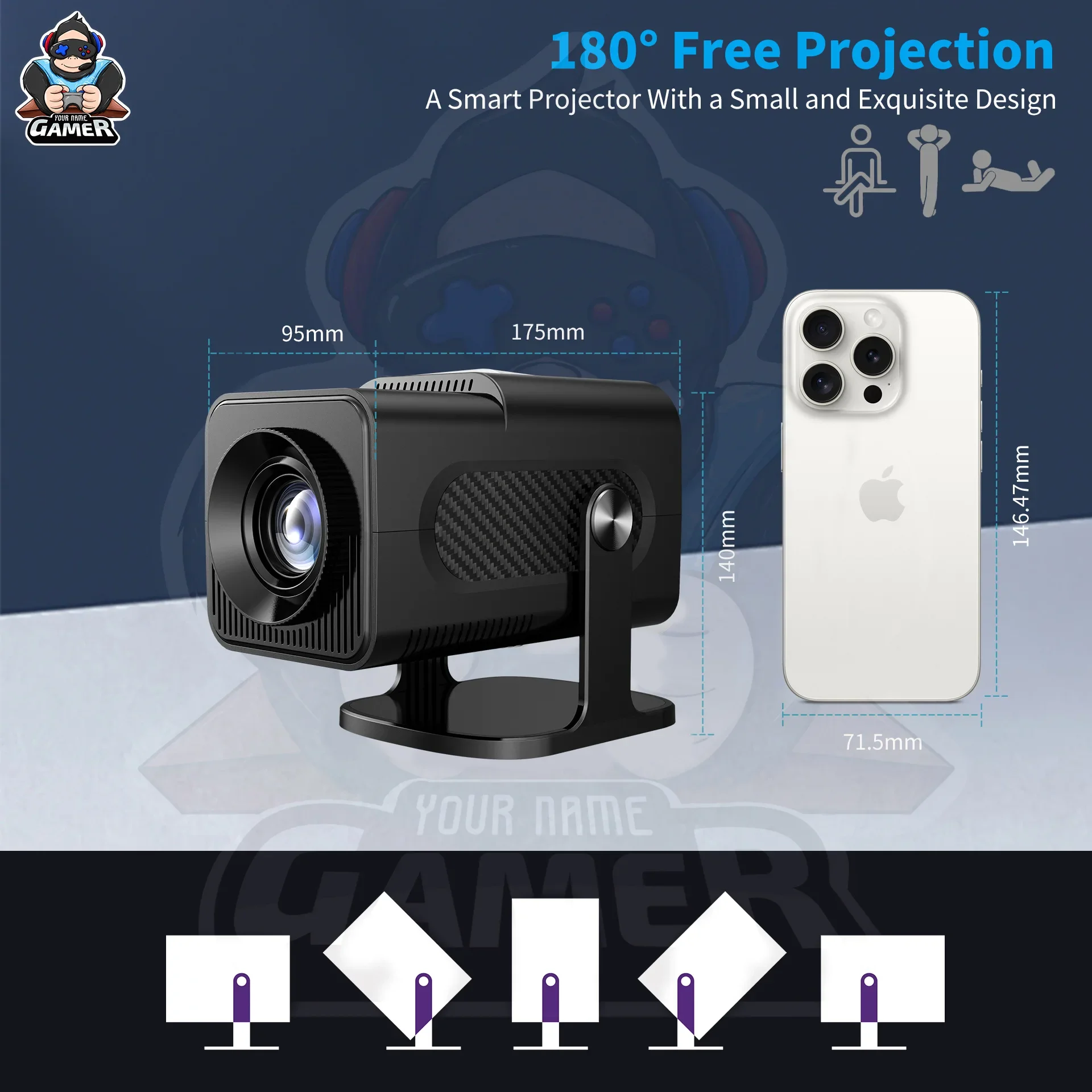 HCS350 PRO+ 3D HD портативные ретро-игровые консоли проектор гладко без буферизации для Android WIFI6 двойная система игры