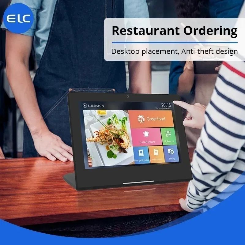 2025 حار بيع أندرويد 11 L شكل اللوحي 10.1 بوصة تعمل باللمس Rk3566 RJ45 NFC سطح المكتب POS الكمبيوتر اللوحي رباعية النواة بالسعة الشاشة #3