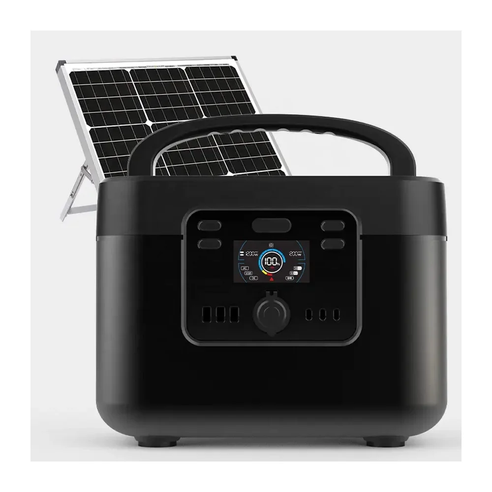 For1200W Portable Solar Power Station for Camping Emergency Power Supply LiFePO4 Lithium Battery Portable Power Generators