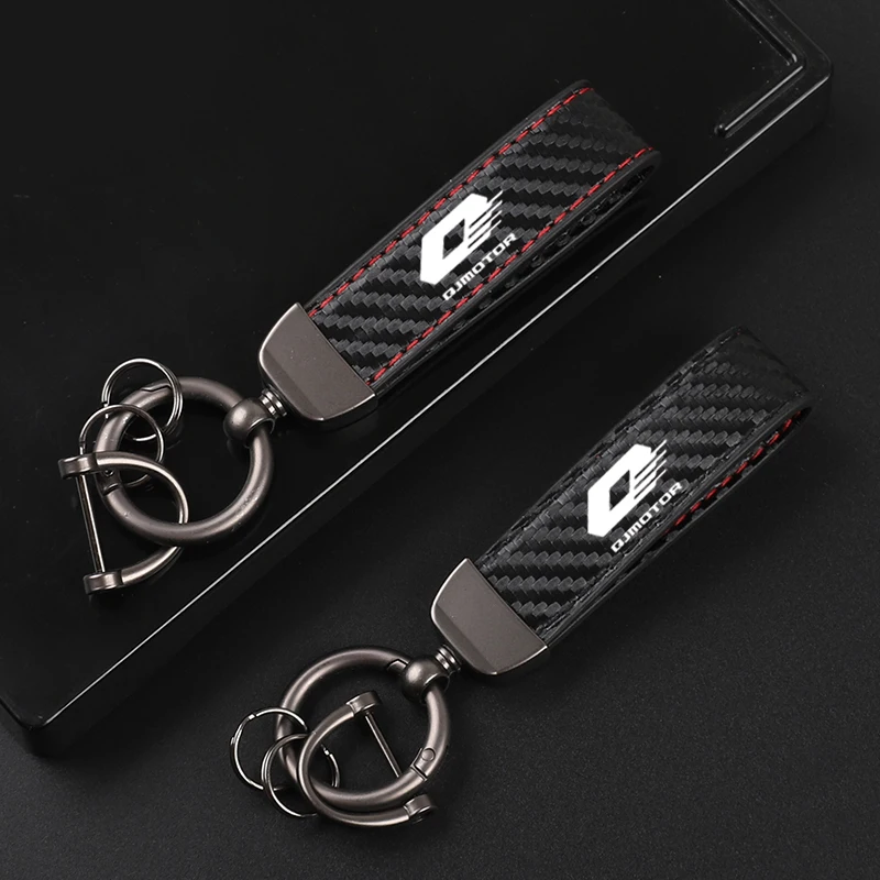 Motorcycle Leather Keychain Horseshoe Buckle Jewelry for QJMOTO QJ SRT 800 800X 800SX 800SRT SRT 800X 800